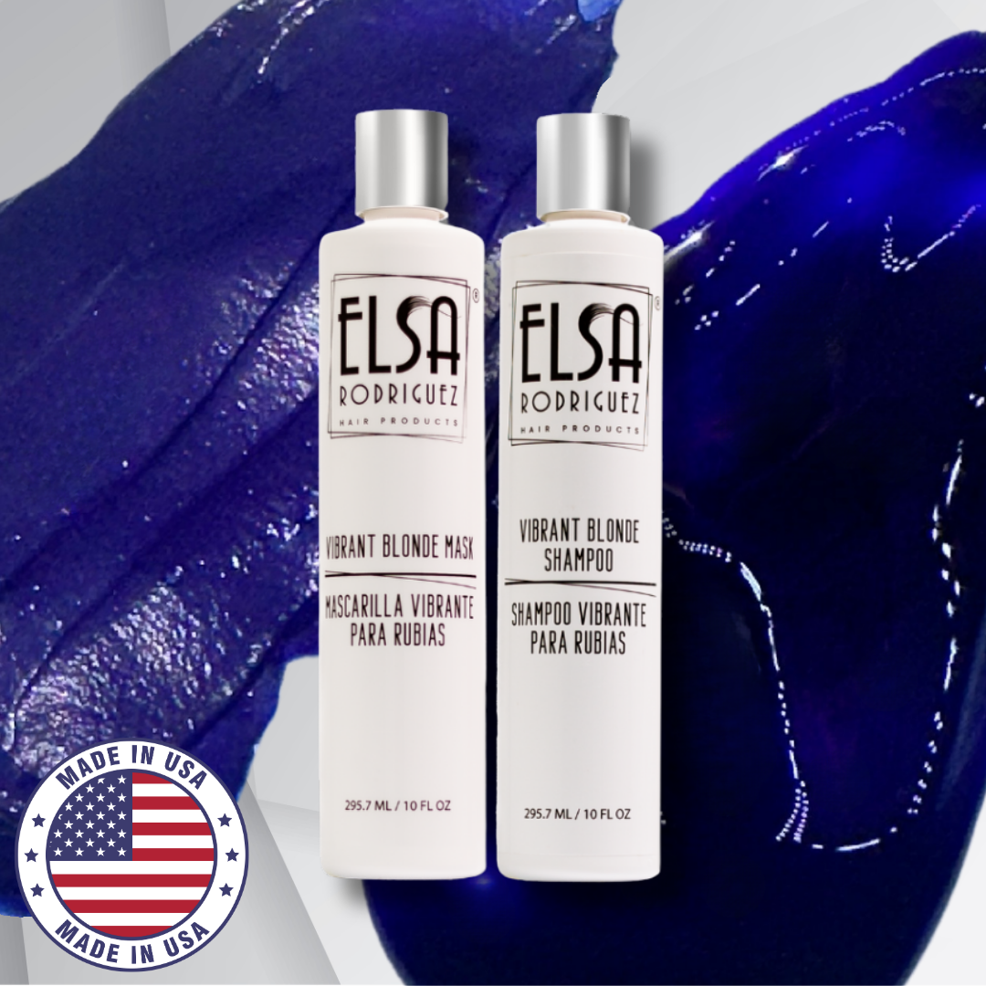 Elsa Rodriguez Vibrant Blonde Shampoo & Hair Mask Set, 10 Fl Oz Each, Sulfate-Free, Paraben-Free