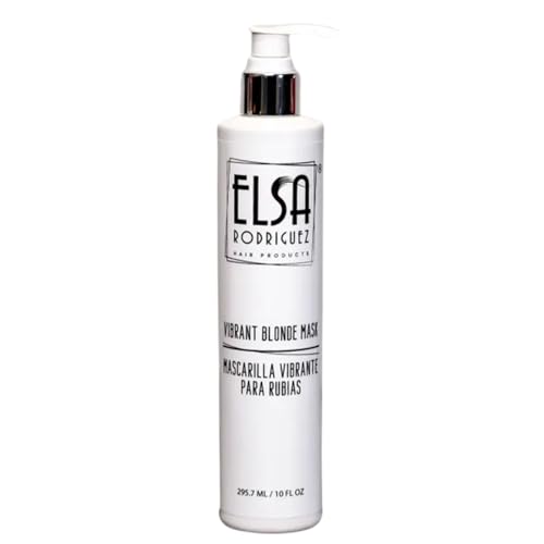 Elsa Rodriguez, Vibrant Blonde masks hair, hair toner for blonde, purple hair mask, hydrating mask hair toning gloss, color treated hair mask, treatment highlights hair blonde,10 Oz (285 ml)