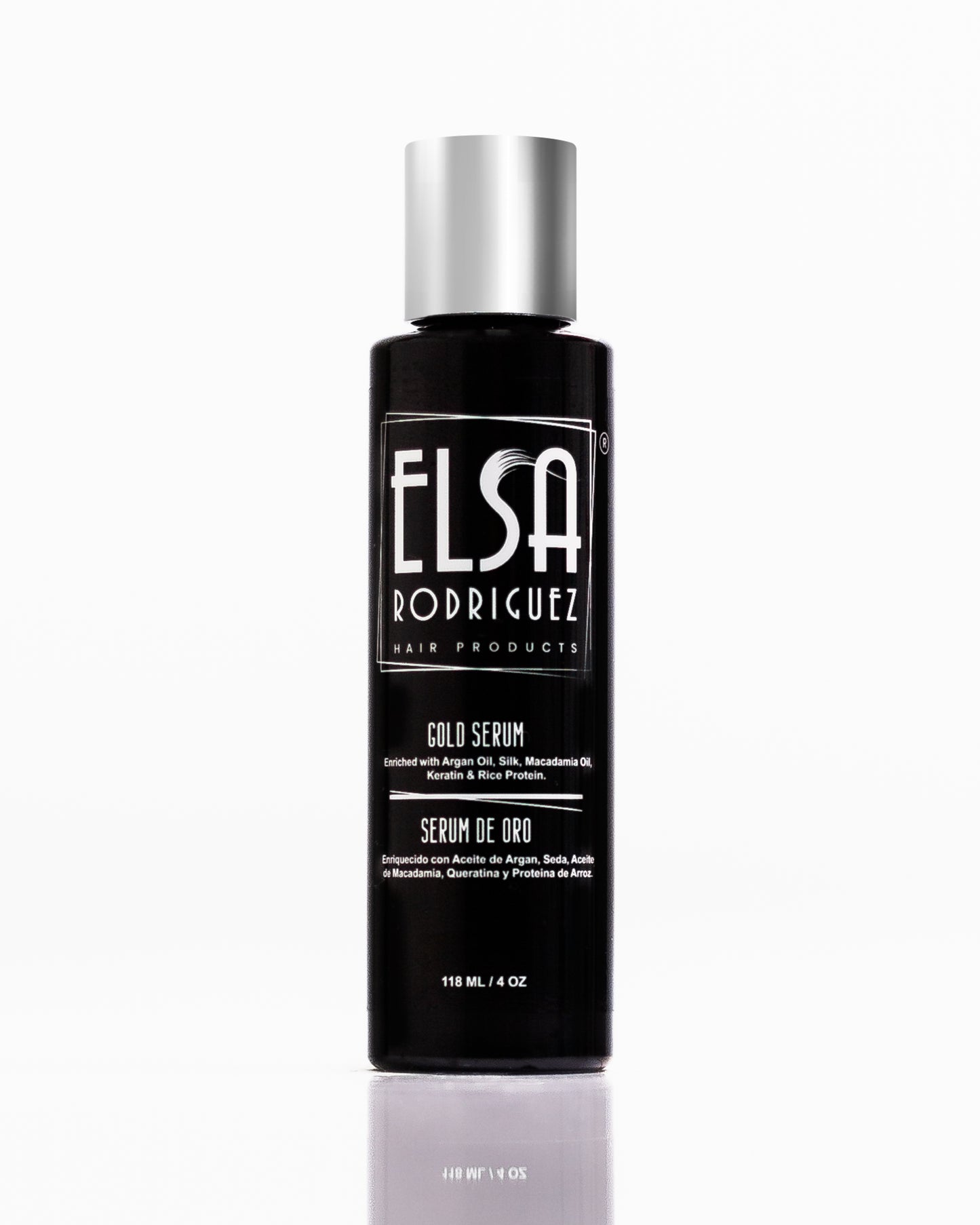 Elsa Rodriguez, Gold Serum Product Anti Frizz Hair Serum & Damaged, Hair oil, Enriqueced with silk , Oil Argan, Macadamia keratin hair oil & Rice Protein, Smooth Hair Serum. 4 Oz