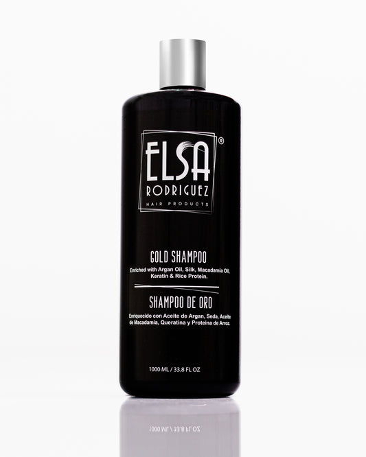 Elsa Rodriguez - Gold Shampoo - Deep Cleansing - Hair - Argan Oil, Oil Macadamia, Keratin & Rice Protein Color Treated Hair Natural - Sulfate Free Shampoo - Free Parabens 33.8 Oz