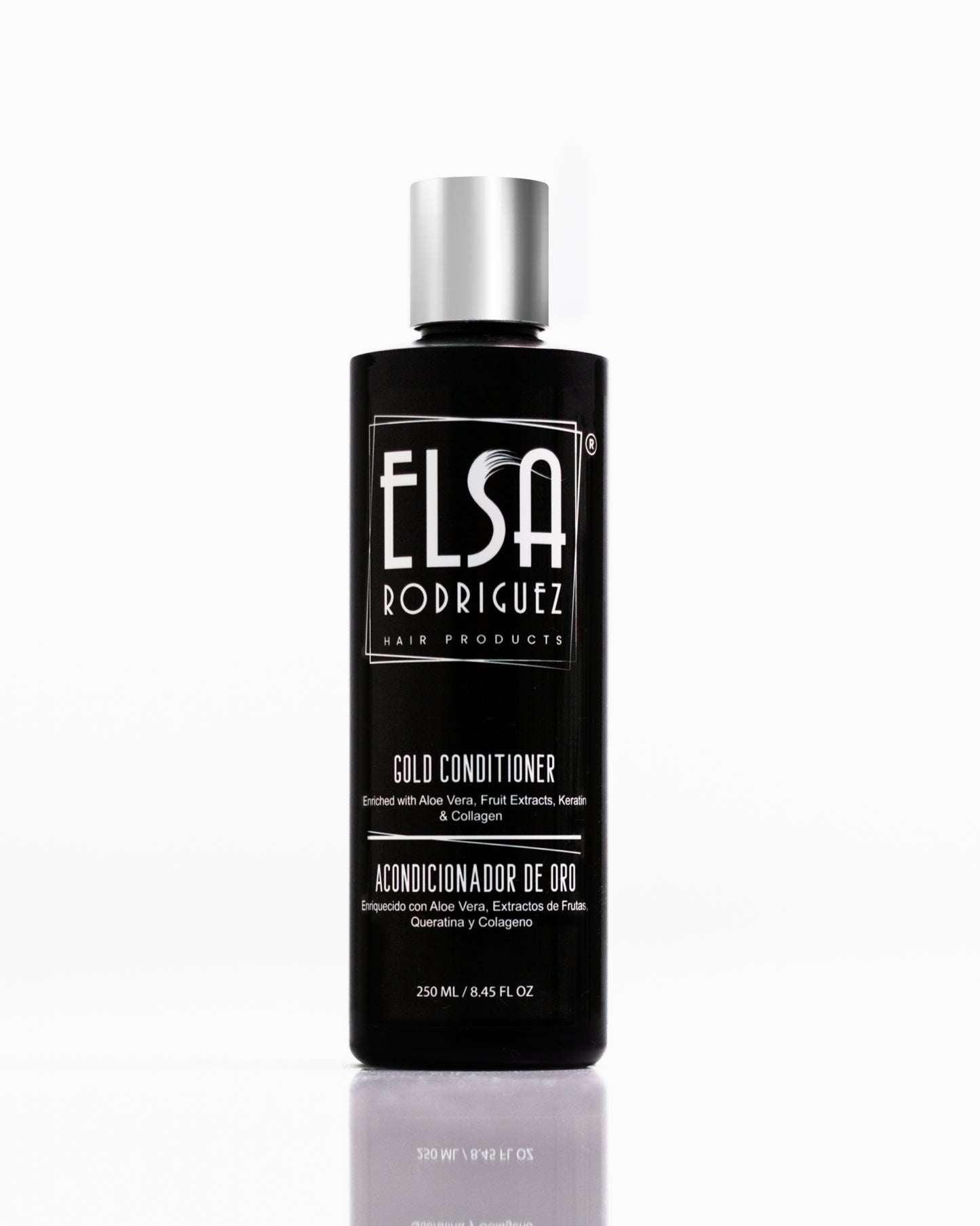 Elsa Rodriguez, Gold Conditioner, Cream Rinse Hair Conditioner for Women and Men with Curly and Straight, Enriched with protein & Fruit Extracts, Keratine and Collagen, Free Paraben and Sulfate 8.45Oz
