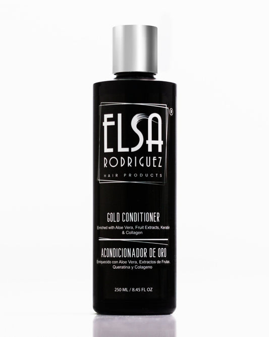 Elsa Rodriguez, Gold Conditioner, Cream Rinse Hair Conditioner for Women and Men with Curly and Straight, Enriched with protein & Fruit Extracts, Keratine and Collagen, Free Paraben and Sulfate 8.45Oz